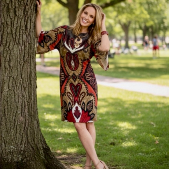 Chico's Dresses & Skirts - Chico’s Empire Print Sheath Dress